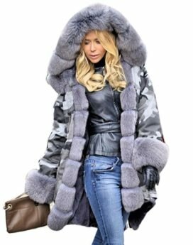Camouflage Long Manteau Parka Femmes À Capuchon veste