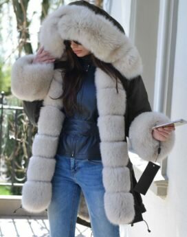 Parka de luxe À Capuchon Long